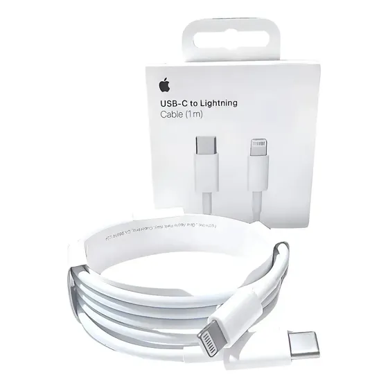 Cabo de conexão USB - C para Lightning da Apple (1 M) Cor branca