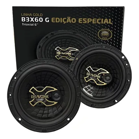 Tipo De Alto-falante Triaxial Bravox B3x60 Cor Preto X 2 Unidades