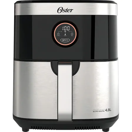 Fritadeira Sem Óleo 2 em 1 Black Inox 4,8L Oster -