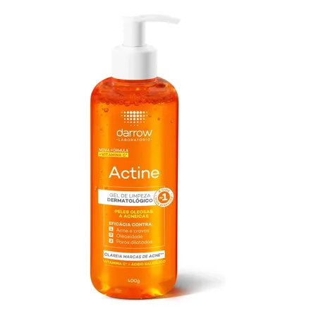 Gel De Limpeza Facial Darrow Actine Pele Oleosa E Acneica 400g