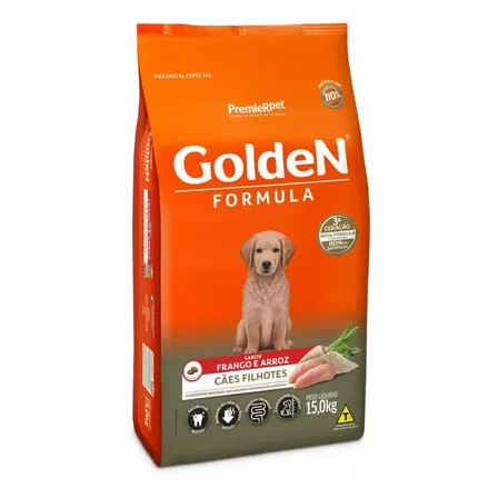 Ração Golden Para Cachorro Filhote Frango E Arroz 15kg