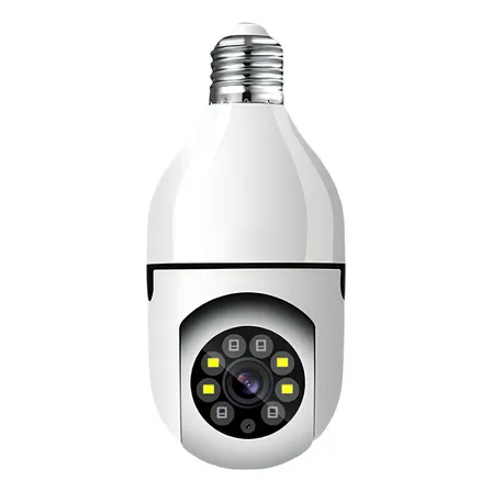 Câmera De Segurança Lâmpada Techfun Wi-fi Ptz 1080p Com Visão Noturna E Áudio Duplo Branco