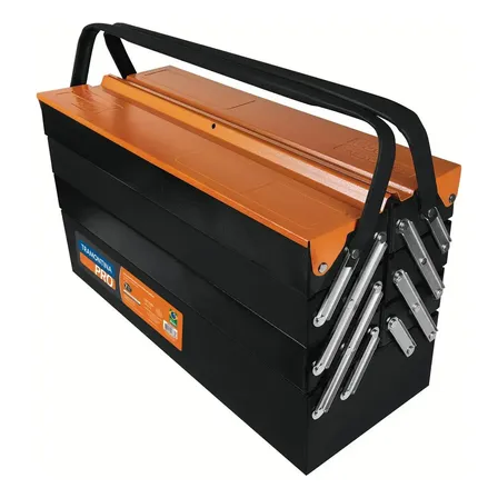 Caixa De Ferramentas Tramontina Pro 7 Gavetas Laranja E Preto