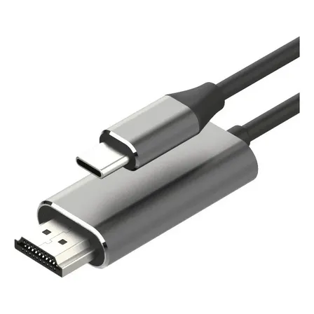 Cabo HDMI USB-C 2m Preto Alumínio 4K 60Hz DisplayPort Premium