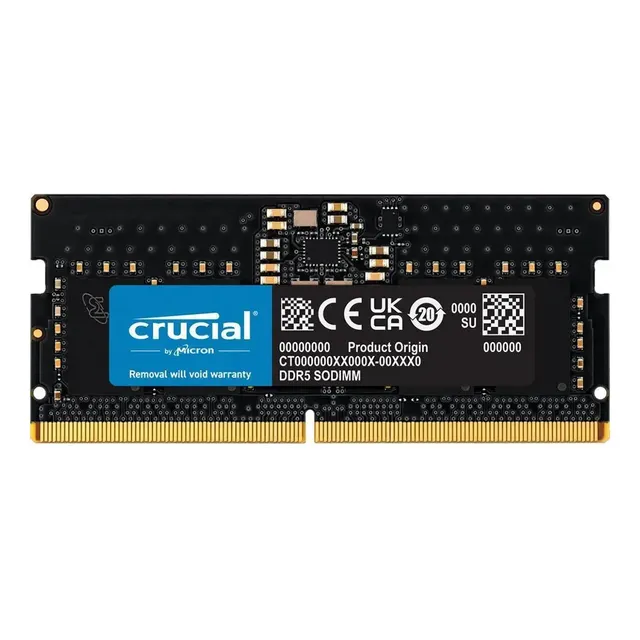 Memória Para Notebook Crucial 8gb Ddr5 4800mhz Sodimm Ct8g48c40s5 Cor Preto