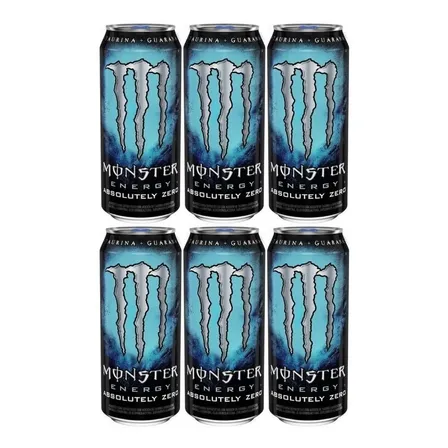 Kit 06 Monster Energy Absolutely Zero Açúcar 473ml