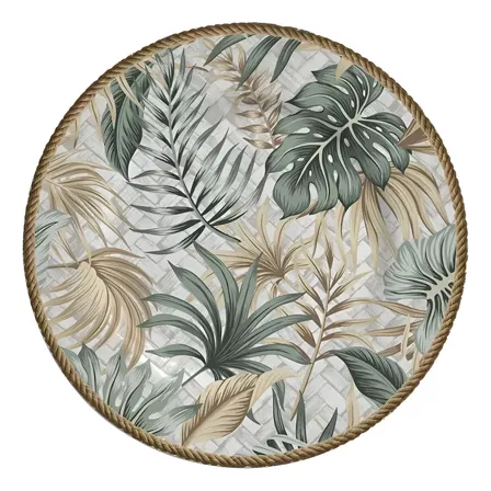 Conjunto De Pratos Sobremesa Eudora Alleanza Verde-claro/bege Florido