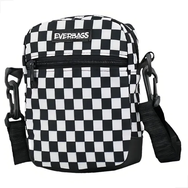 Shoulder Bag Bolsa Necessaire Pochete Everbags Xadrez Estilo Xadrez