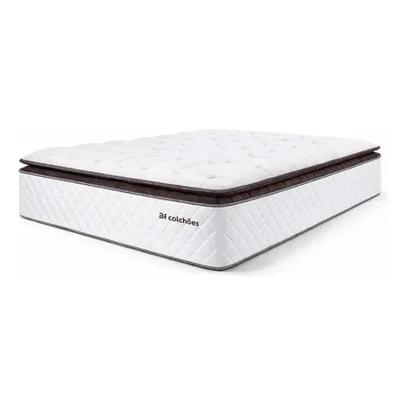 Colchão Queen Molas Ensacadas 158x198cm Premium Sleep Bf Colchões Branco