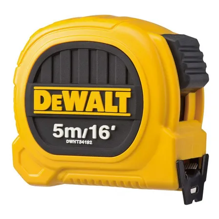 Trena Métrica Dewalt 5mx25mm Botão Com Trava Impressão Dupla Dois Lados