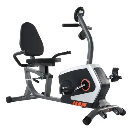 Bicicleta Ergométrica Magnética Horizontal Gallant Elite Preto Preto/cinza
