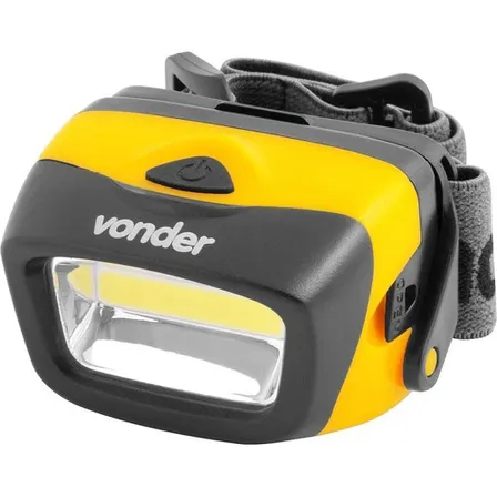 Lanterna De Cabeça Led Cob Lcv 120 Lumens Capacete Vonder Branco Amarelo
