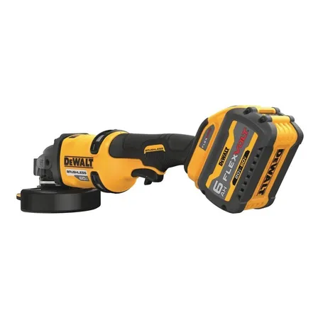 Esmerilhadeira angular sem fio Dewalt DCG418t2 60v Flexvolt, cor amarela