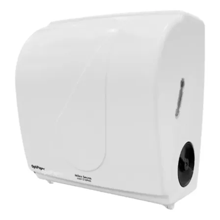 Dispenser Papel Toalha Bobina Toalheiro Auto Corte Compacto Branco