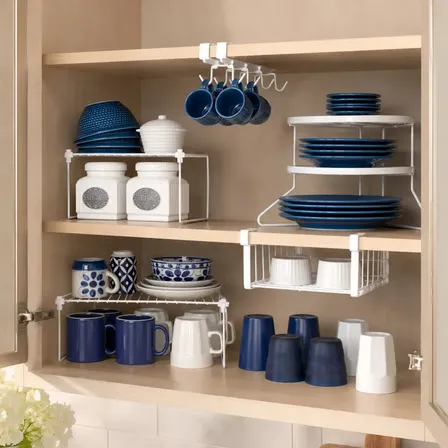 Organizador De Armário De Cozinha Kit Com 5 Organizadores