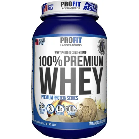 100% Whey Premium - 907g Baunilha - Profit