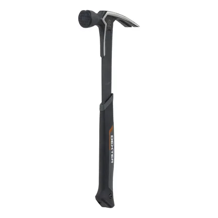 Martelo Unha Dexter Pro 450g Com Cabo Fibra De Vidro 37cm Aço Forjado