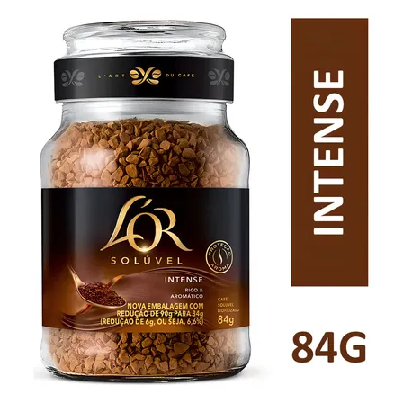 Café Lor Intense Solúvel Pote De Vidro 84g
