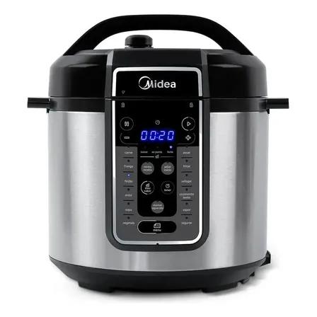 Panela De Pressão Elétrica 6 L Mastersteam Inox Midea Cor Cinza Voltagem