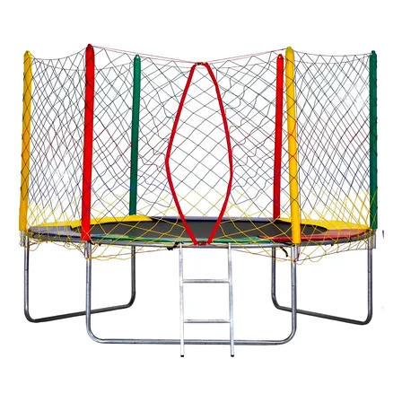 Cama Elástica Trampolim Brinquedos Circular De 2.44m Com Rede E Escada Preto Colorido