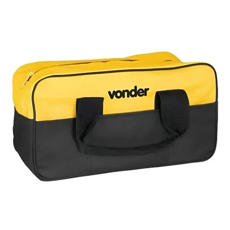 Bolsa Maleta Ferramentas Em Lona Com 8 Divisões Externas Cor Preto - amarelo Vonder