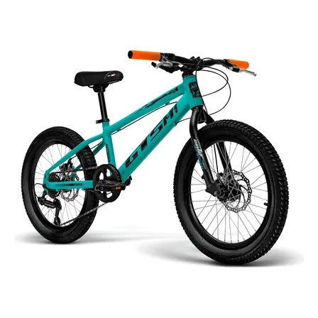 Gtsm1 Bicicleta Infantil Aro 20 Câmbio Shimano Disco 7v Mtb20 Cor Verde Tamanho Do Quadro Único