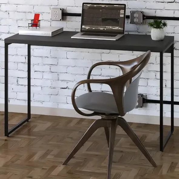 Mesa Para Escritório Office 1,20m Dynamica Cor Preto Ônix / Est.preta