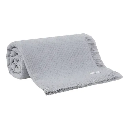 Colcha Solteiro Buddemeyer In Design 100% Algodão Cinza