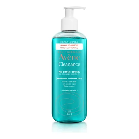 Gel de Limpeza Facial Purificante Avène Cleanance Pele Oleosa e Sensível 400g