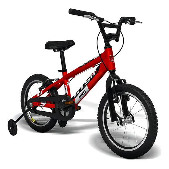 Bicicleta Infantil Gts Aro 16 Freio V-brake Com Rodas De Treinamento Tamanho Único Cor Vermelha Gtsm1 Advanced Kids Vermelho