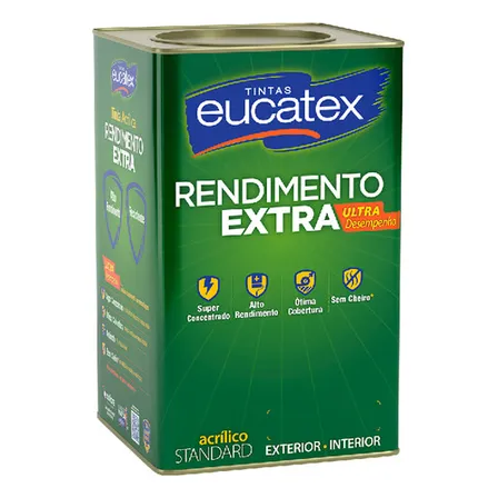 Eucatex tinta fosco rendimento extra acrílica cor branco 18 litros