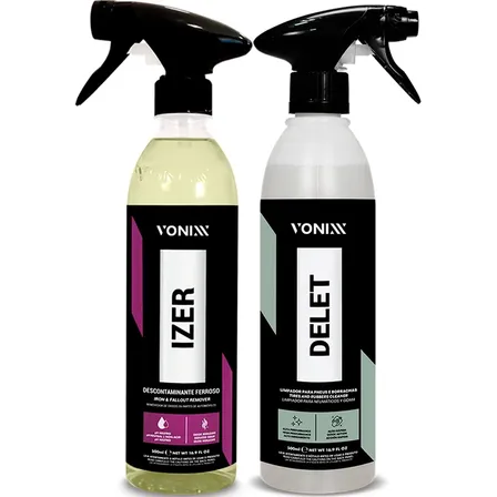 Limpador Delet Izer 500ml Vonixx Spray Para Pneus e Rodas