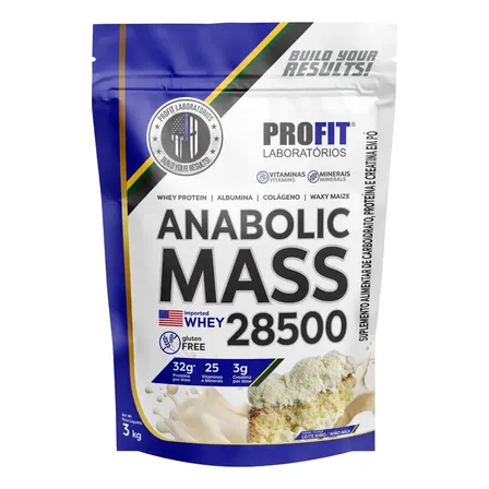 Hipercalórico Anabolic Mass 28500 3kg - Profit Labs Sabor Leite ninõ