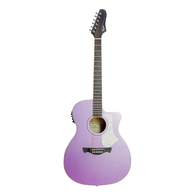 Violão Grand Auditorium Tagima Cutaway 6 Cordas Metallic Lilac Satin Rio Negro Eq Latin America Tg-negromills Destro Techwood