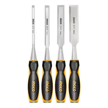 Conjunto De Cinzel Ff 4 Peças 6 A 25 Mm 140 Mm Ingco Hktwc0401