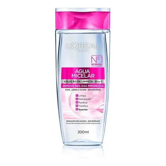 Água Micelar Solução De Limpeza 5 Em 1 L'oréal Paris Todos Os Tipos De Pele