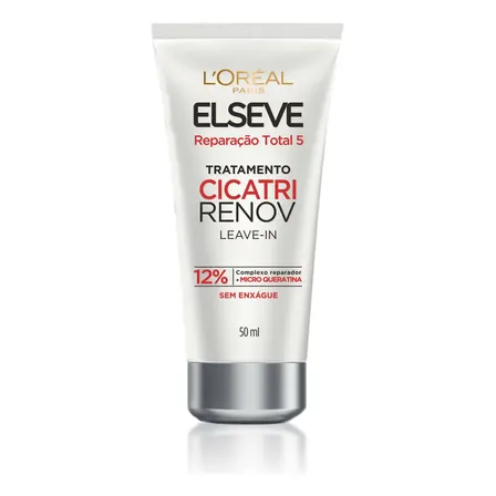 Leave-in de Tratamento com Reparação Imediata 10 em 1 e Proteção Térmica Elseve Cicatri Renov L'Oréal Paris 50ml