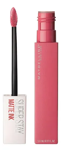 Batom Líquido Matte Longa Duração 16H Acabamento Matte Confortável Aplicador Preciso Cor 15 Lover Rosa Malva SuperStay Matte Ink Maybelline NY 5ml