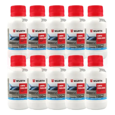 Kit 10 Limpa Para-brisa 100ml Fluido Concentrado Limpeza de Vidros Wurth