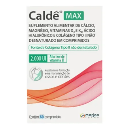 Caldê Max 60 Comprimidos Revestidos - Marjan Sabor Sem sabor