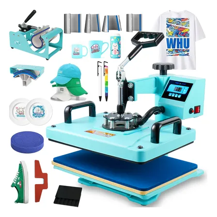 Mecolour Azul 10 Em 1 Prensa Sublimaça Plana 29x38 Termica Cor Azul 220v