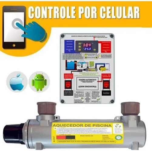 Aquecedor de piscinas Hidrohot wifi 40m³ até 40.000lts