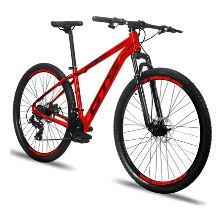 Bicicleta Mountain Bike Gts Feel Full Aro 29 Tamanho Do Quadro 21" Vermelho/Preto