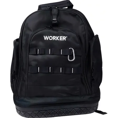 Mochila Para Ferramentas Worker 931144 Reforçada 14 Preta Poliéster Preto