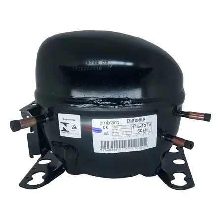 Compressor Embraco Emr80hlr 1/4+ R134a Para Geladeira E Freezer 127v