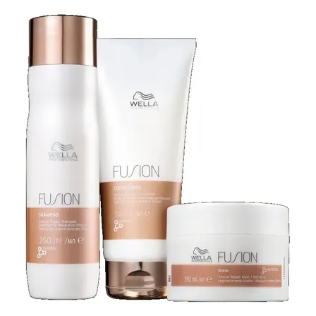 Kit Wella Fusion Shampoo 250ml + Cond. 200ml + Mascara 150ml