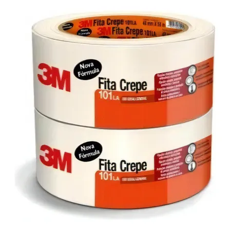 3M fita crepe 101La 48mm x 50m = largo= cor branco liso
