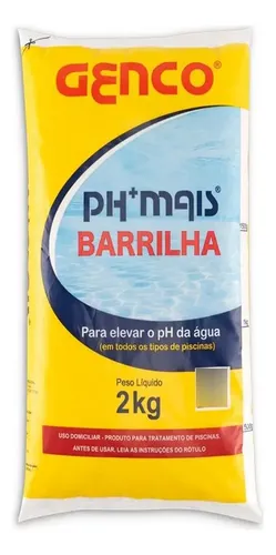 Elevador de ph granulado Genco e barrilha 2kg para piscina