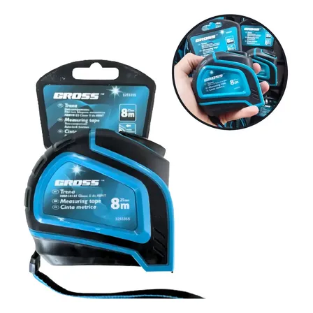 Trena Gross 8m Fita Nylon Aço Borracha Dupla Graduação 3255355