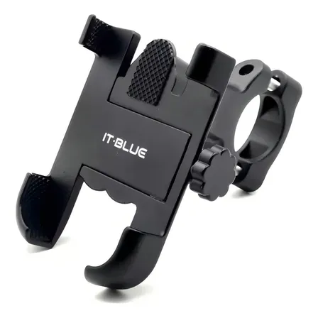 Suporte Celular Com Carregador Para Moto Guidão Alumínio Articulado Preto